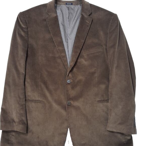 Saddlebred Other - Saddlebred Blazer Sport Coat Brown Corduroy Cotton‎ 50L Business Club Academia